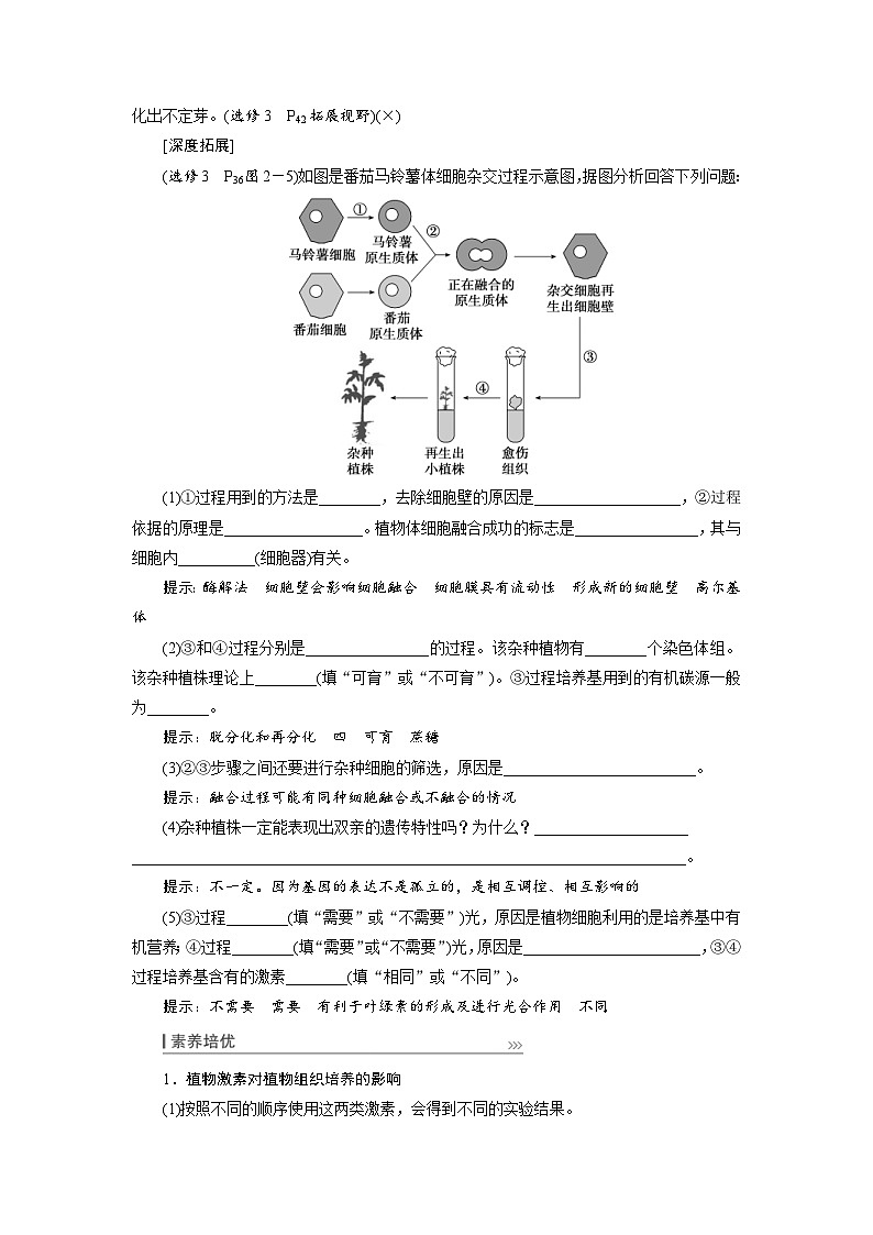 新高考生物一轮复习学案：第36讲　细胞工程（含解析）02