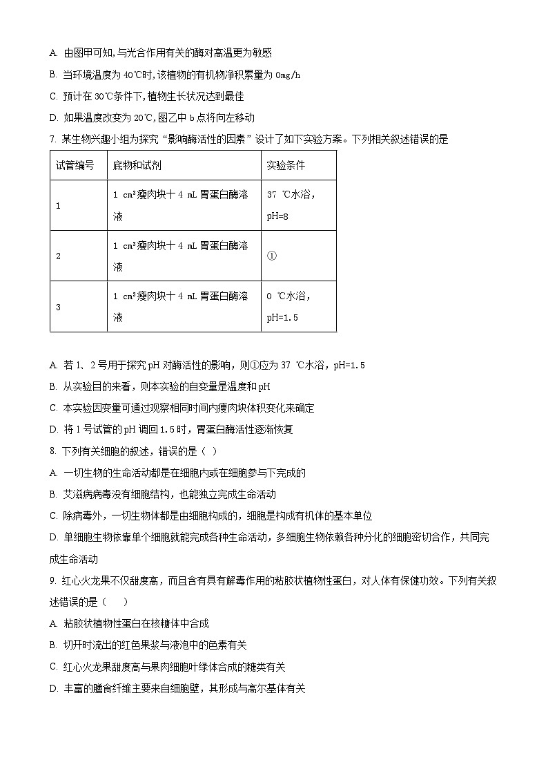 辽宁省北镇市第三高级中学2024届高三上学期第二次月考生物第3页