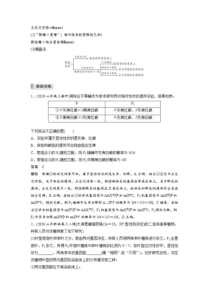新高考生物一轮复习精品学案 第5单元 第16讲　热点题型五　基因在染色体的位置判断（含解析）第2页