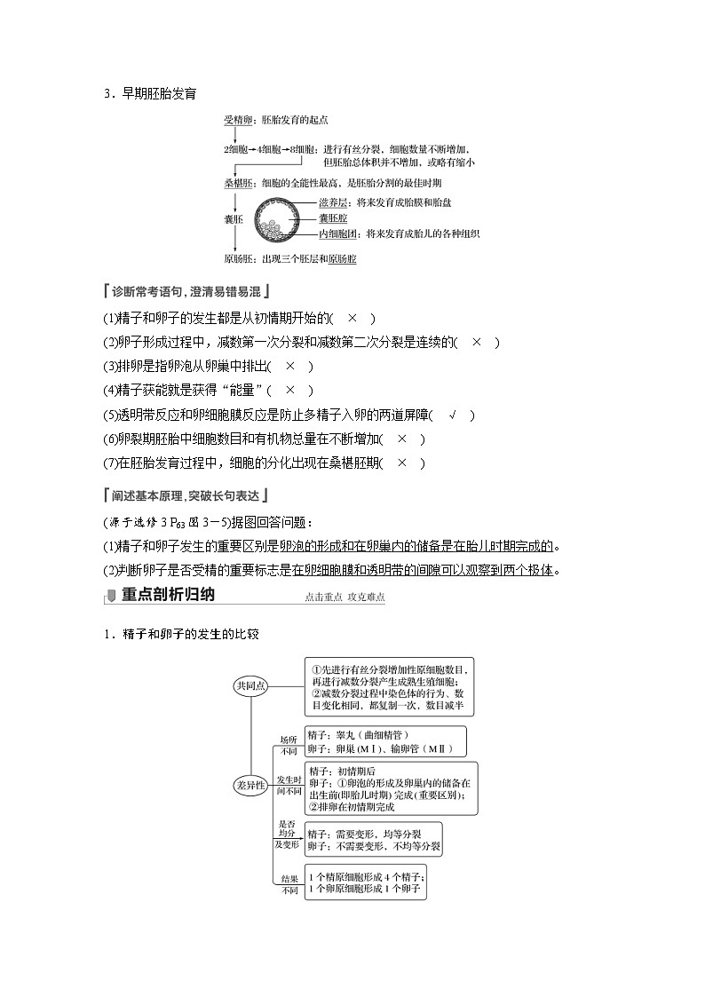 新高考生物一轮复习精品学案 第10单元 第35讲　胚胎工程与生物技术的安全性和伦理问题（含解析）02