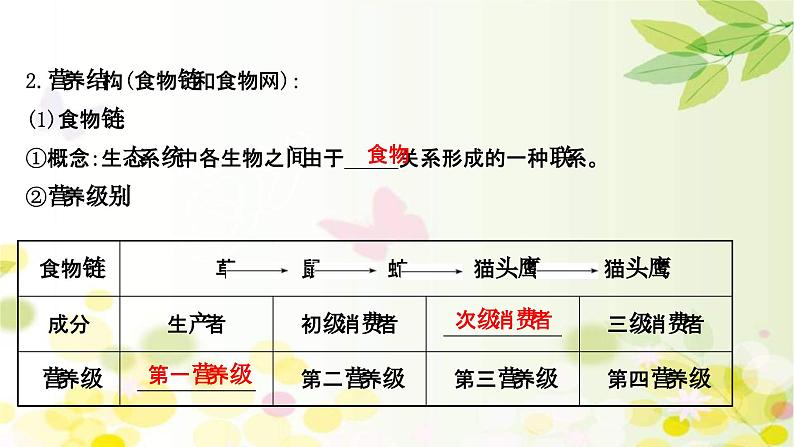 新高考生物一轮复习课件 第九单元 第3课 生态系统的结构（含解析）07