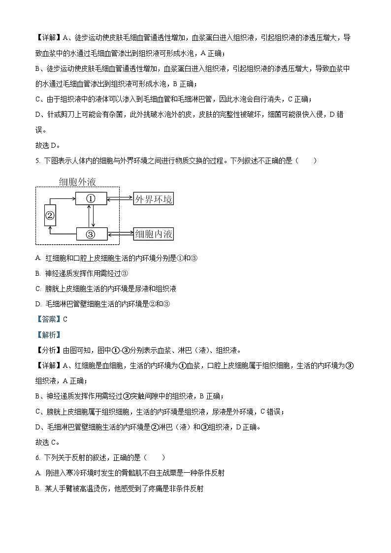 四川省蓬溪中学2023-2024学年高二生物上学期10月月考试题（Word版附解析）第3页