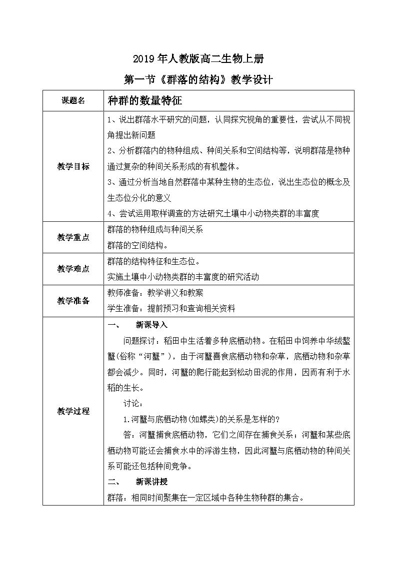 第一节 《群落的结构》PPT课件+教案01