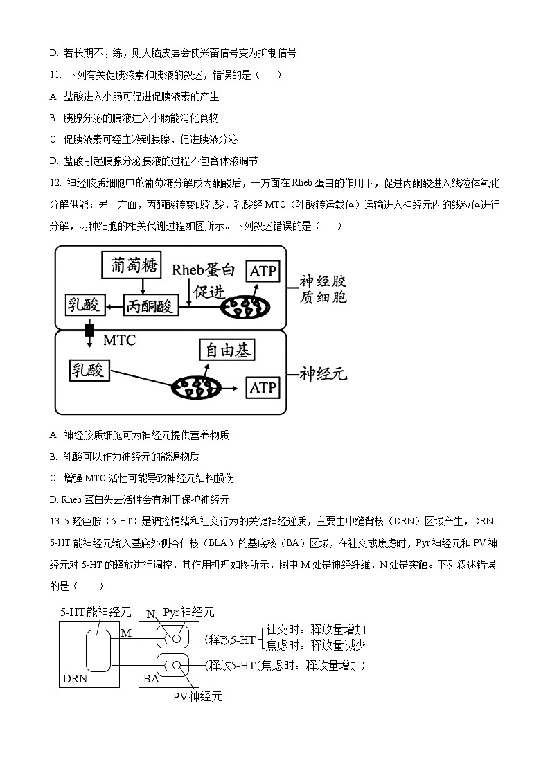 四川省成都市双流中学2023-2024学年高二10月月考生物试题（原卷版）第3页
