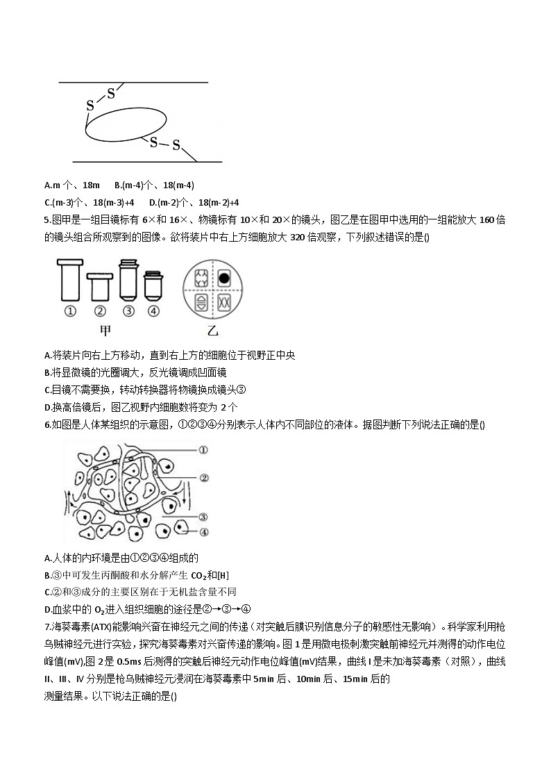 江苏省常州市前黄高级中学2023-2024学年高三上学期第一次阶段考试生物试题第2页