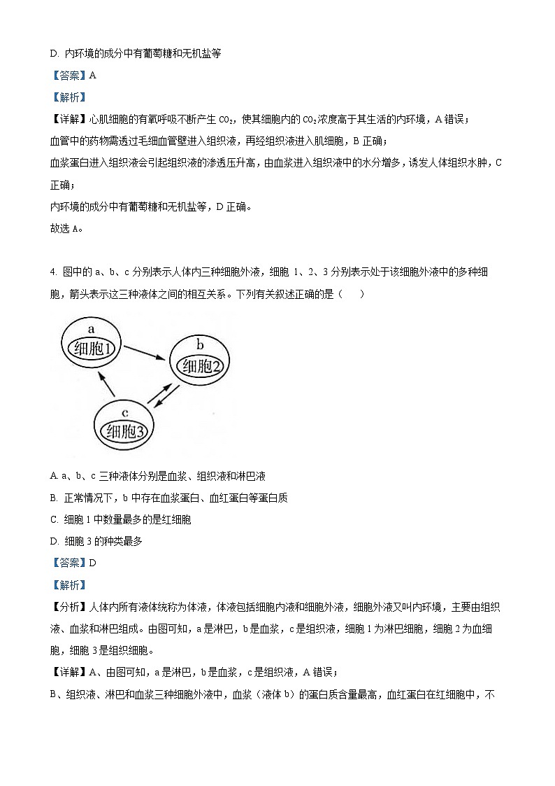 【期中真题】内蒙古乌兰察布市部分学校高二上学期期中联考生物试题02