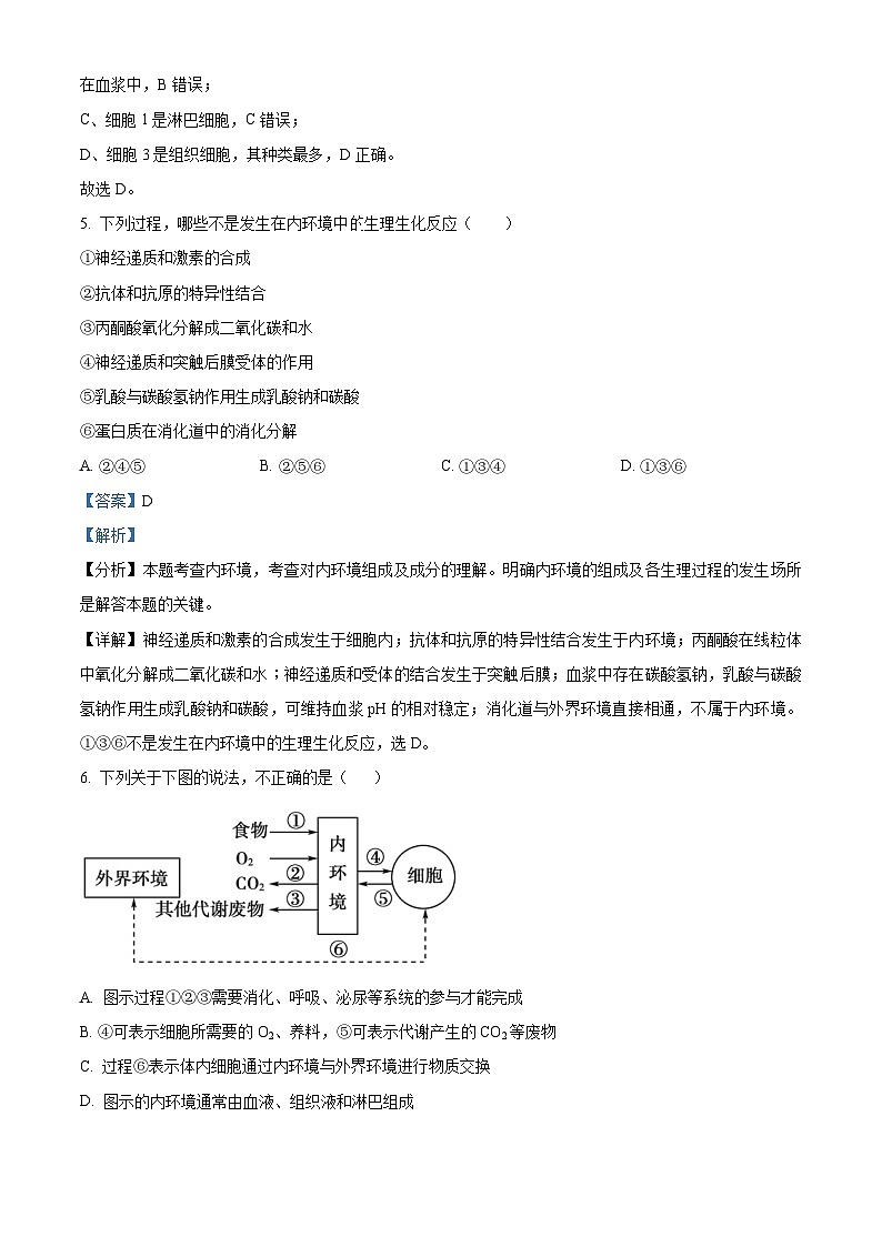 【期中真题】内蒙古乌兰察布市部分学校高二上学期期中联考生物试题03