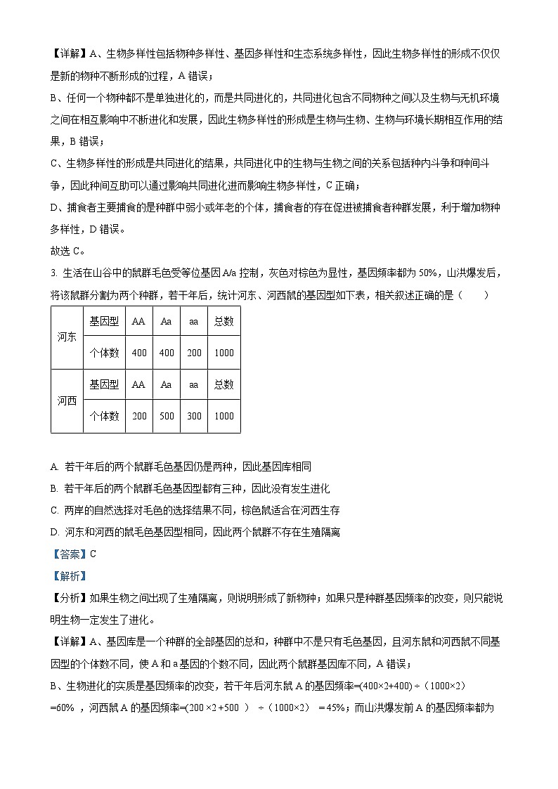 【期中真题】四川省树德中学2022-2023学年高二上学期11月(期中)阶段性测试生物试题（解析版）第2页