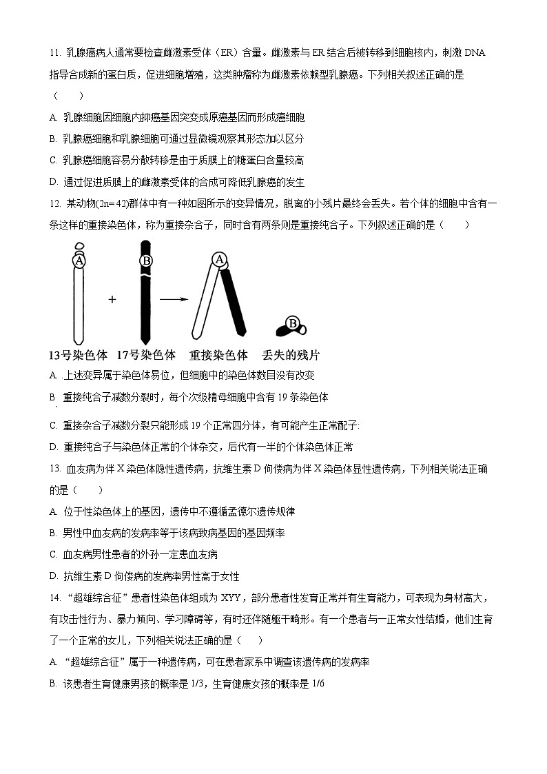 【期中真题】广东省深圳市六校联盟高二上学期期中生物试题03
