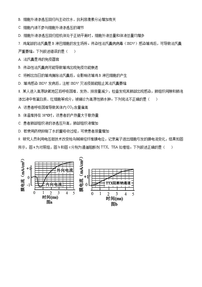 【期中真题】福建省福州市一中高二上学期期中生物试题02