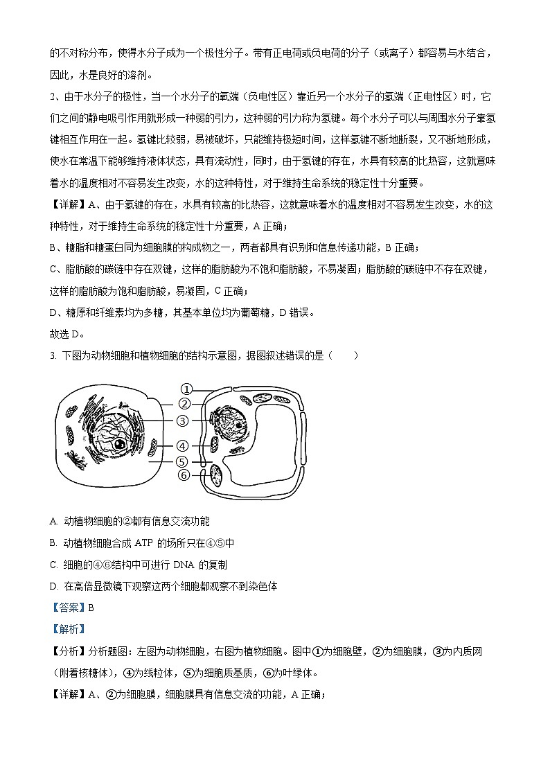 【期中真题】重庆市巴蜀中学校2022-2023学年高二上学期期中生物试题（解析版）第2页