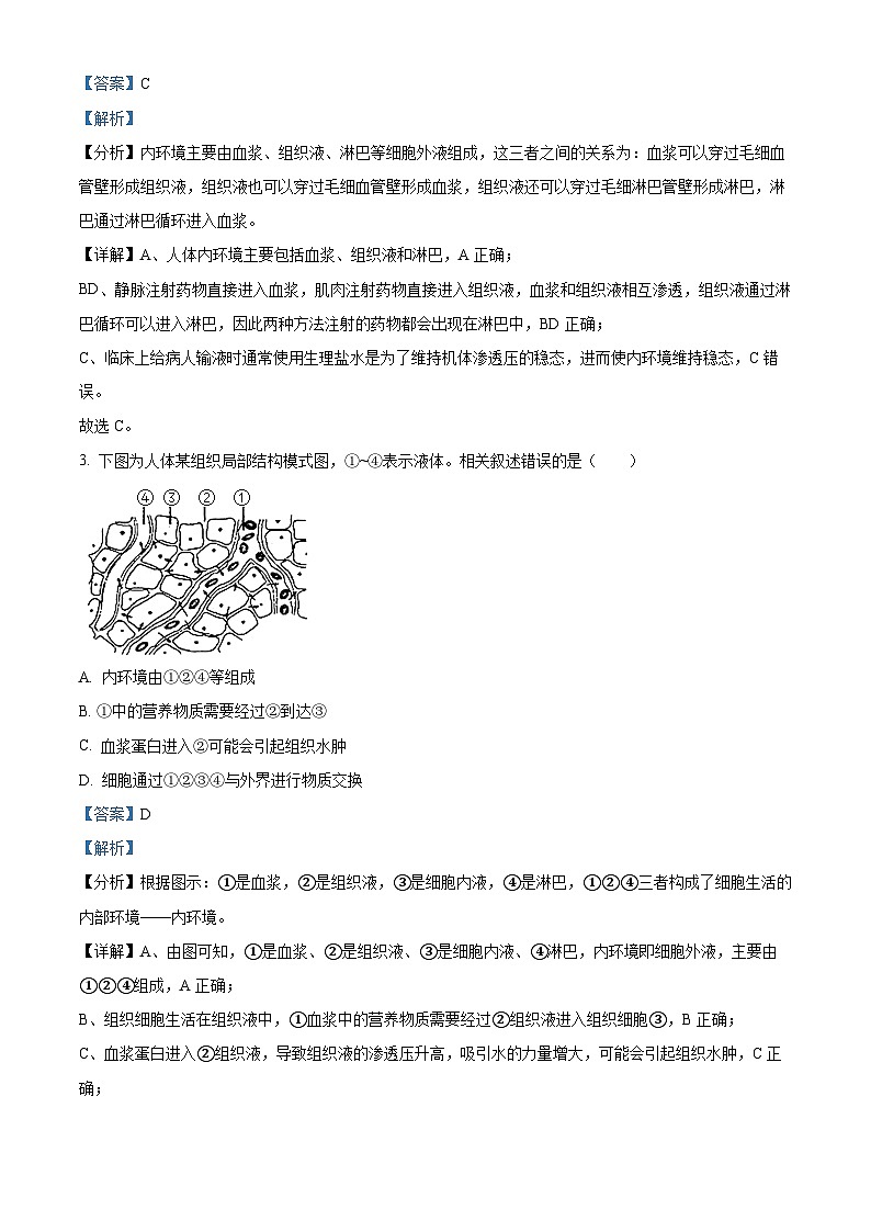 【期中真题】黑龙江省大庆实验中学高二上学期期中生物试题02