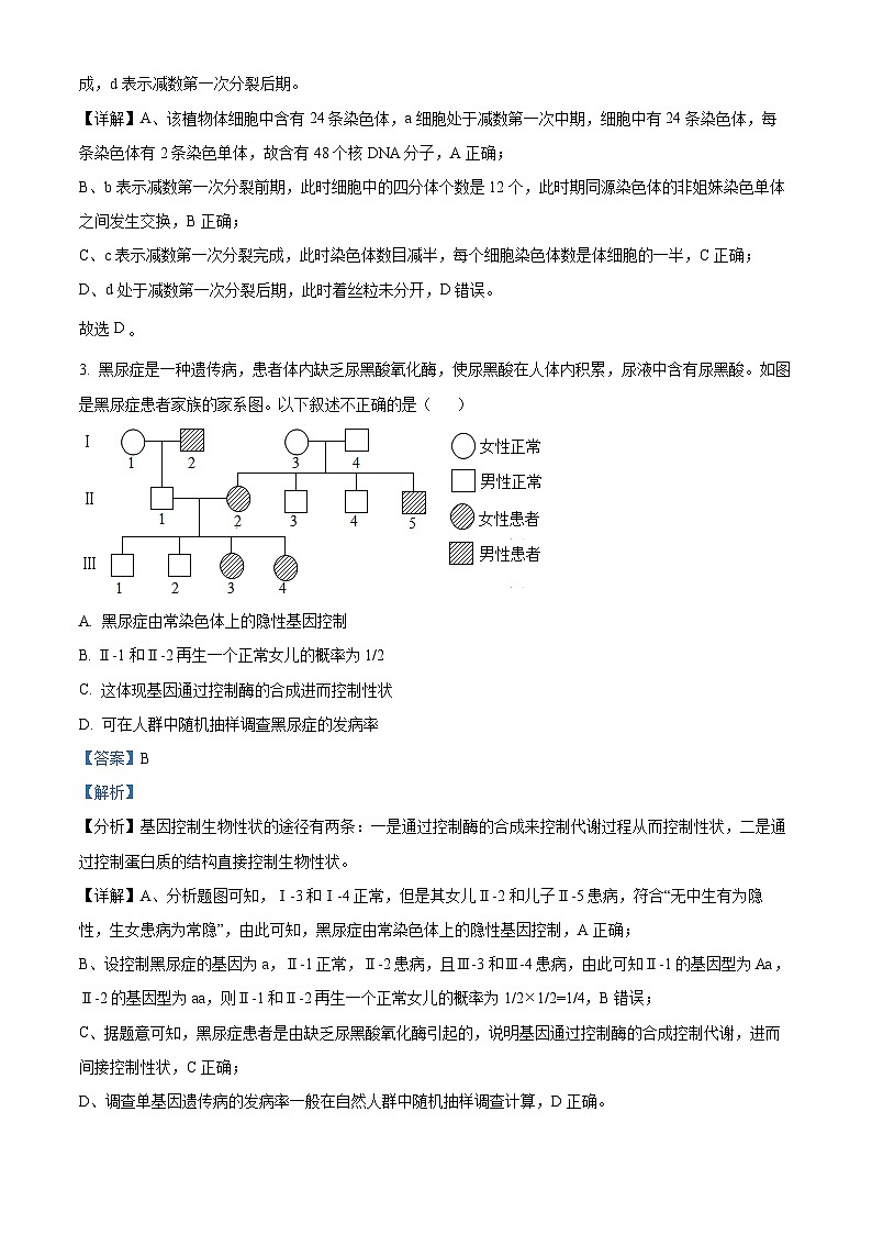 【期中真题】北京市海淀区2022-2023学年高三上学期期中生物试题（解析版）第2页
