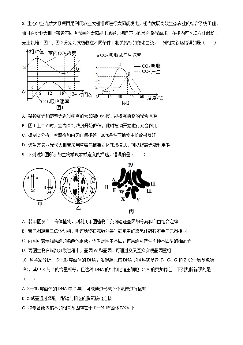 【期中真题】广东省广州市增城中学、广东华侨，协和中学三校2022-2023学年高三上学期期中联考生物试题03