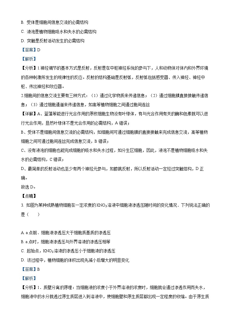 【期中真题】河南省洛阳市2021-2022学年高三上学期 期中生物试题（解析版）第2页