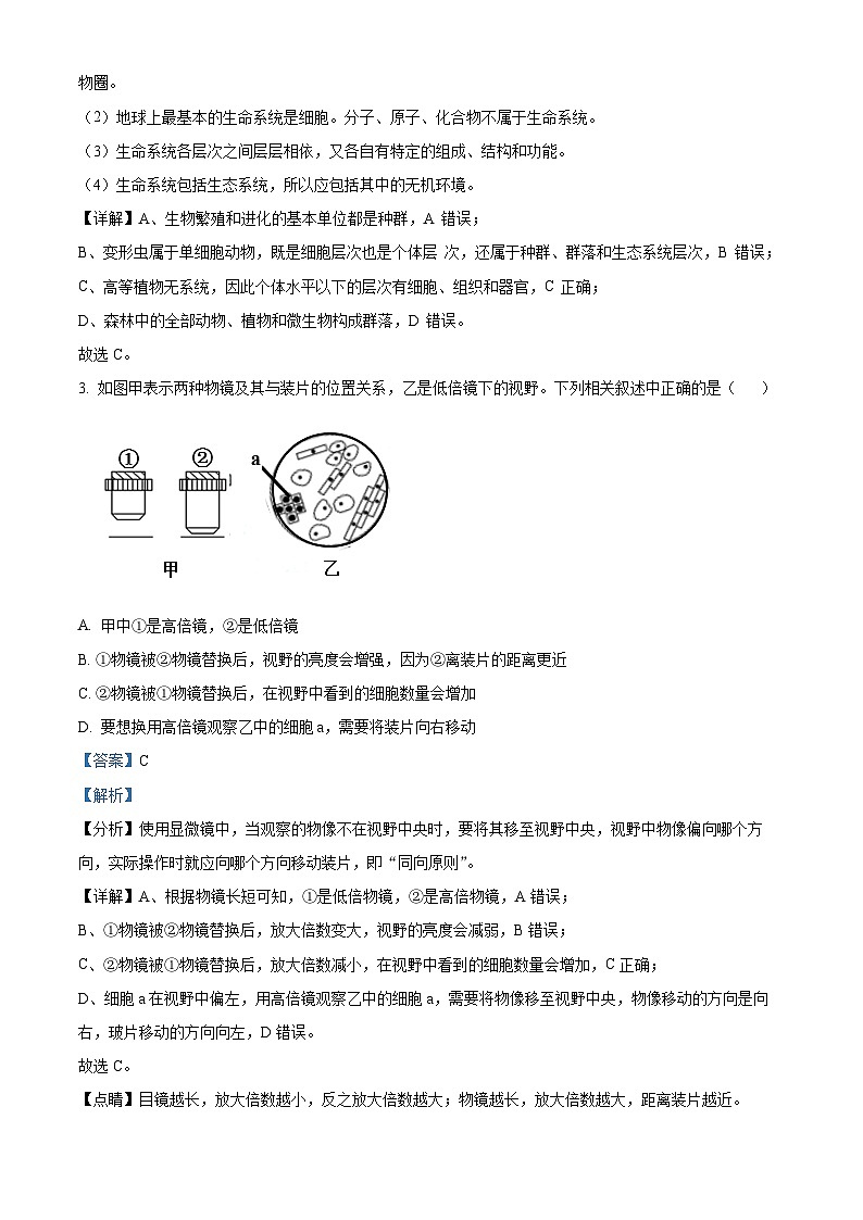 【期中真题】甘肃省兰州市一中2022-2023学年高三上学期期中生物试题（解析版）第2页