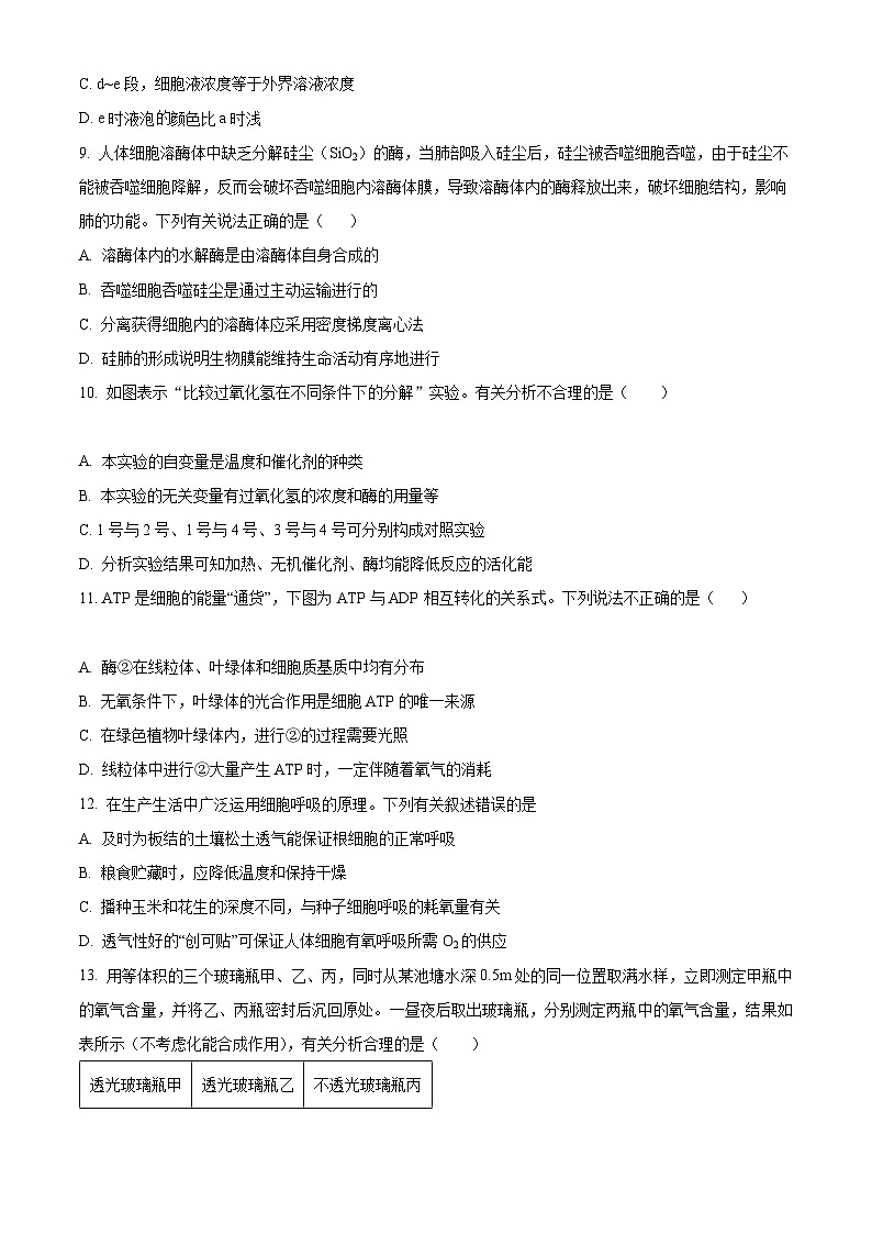 【期中真题】贵州省贵阳市乌当区2022-2023学年高三上学期期中质量监测生物试题（原卷版）第3页