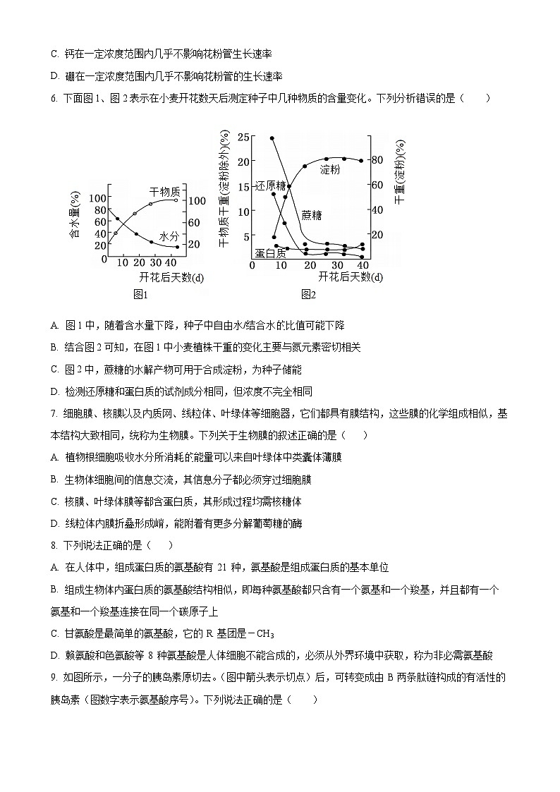 【期中真题】江西省赣州市2022-2023学年高一上学期期中生物试题（原卷版）第2页