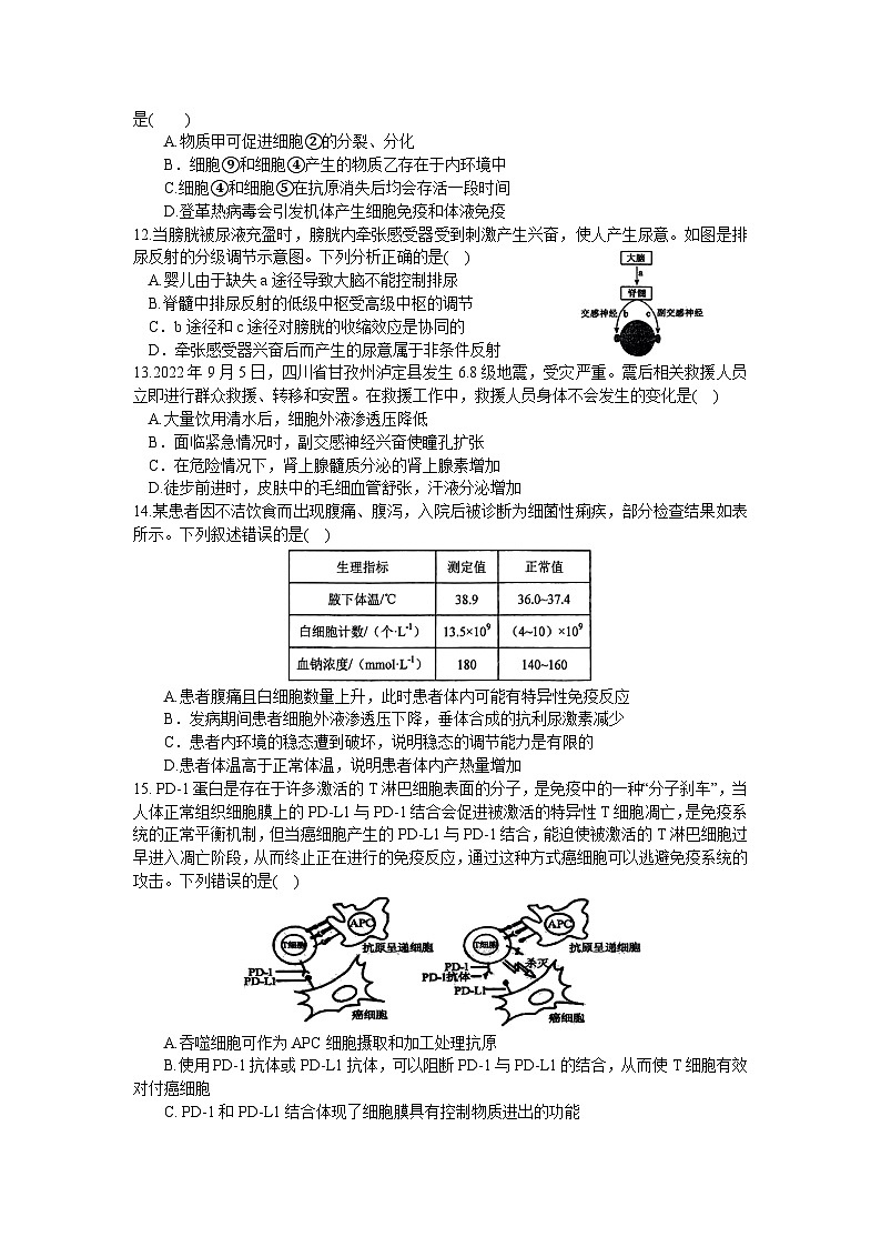 河南省南阳市第一中学校2023-2024学年高二上学期第二次月考生物试题（月考）第3页