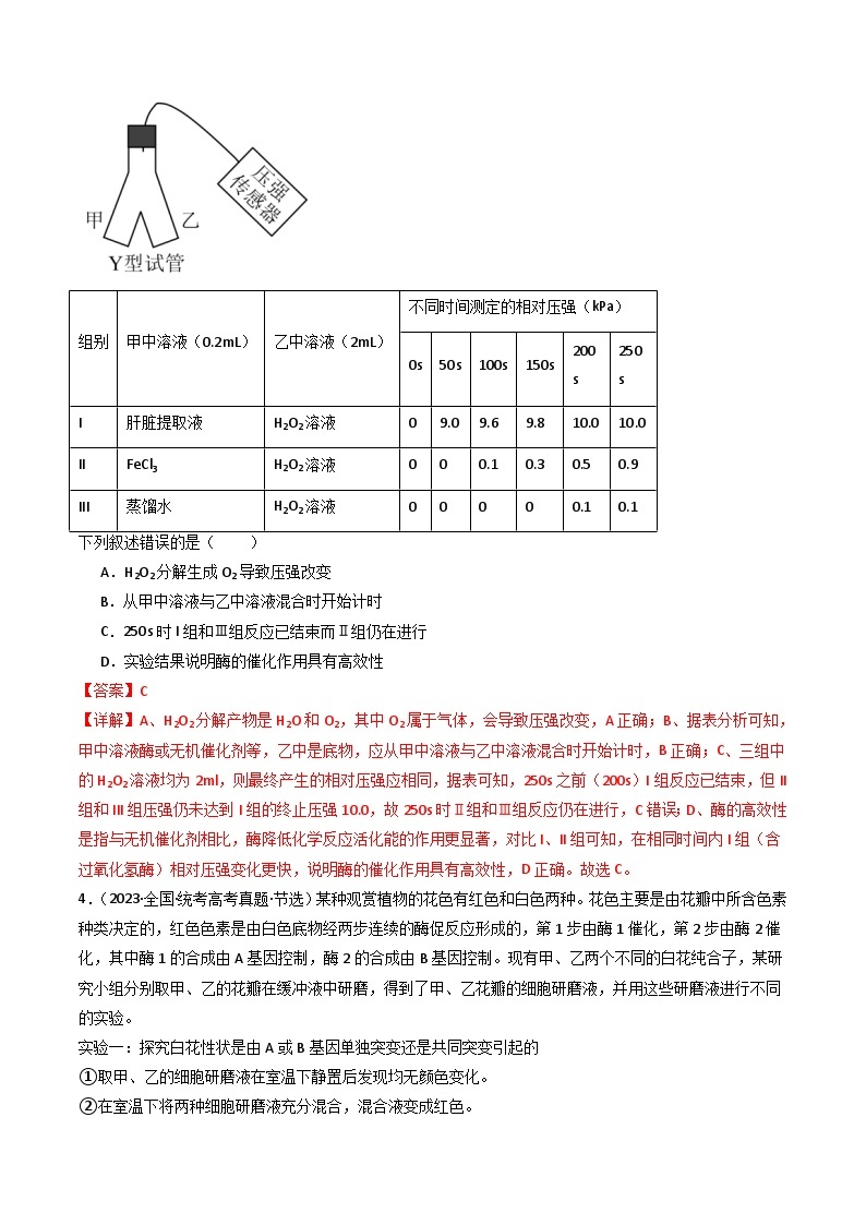 (2014-2023)高考生物真题汇编专题04 酶和ATP（含解析）03