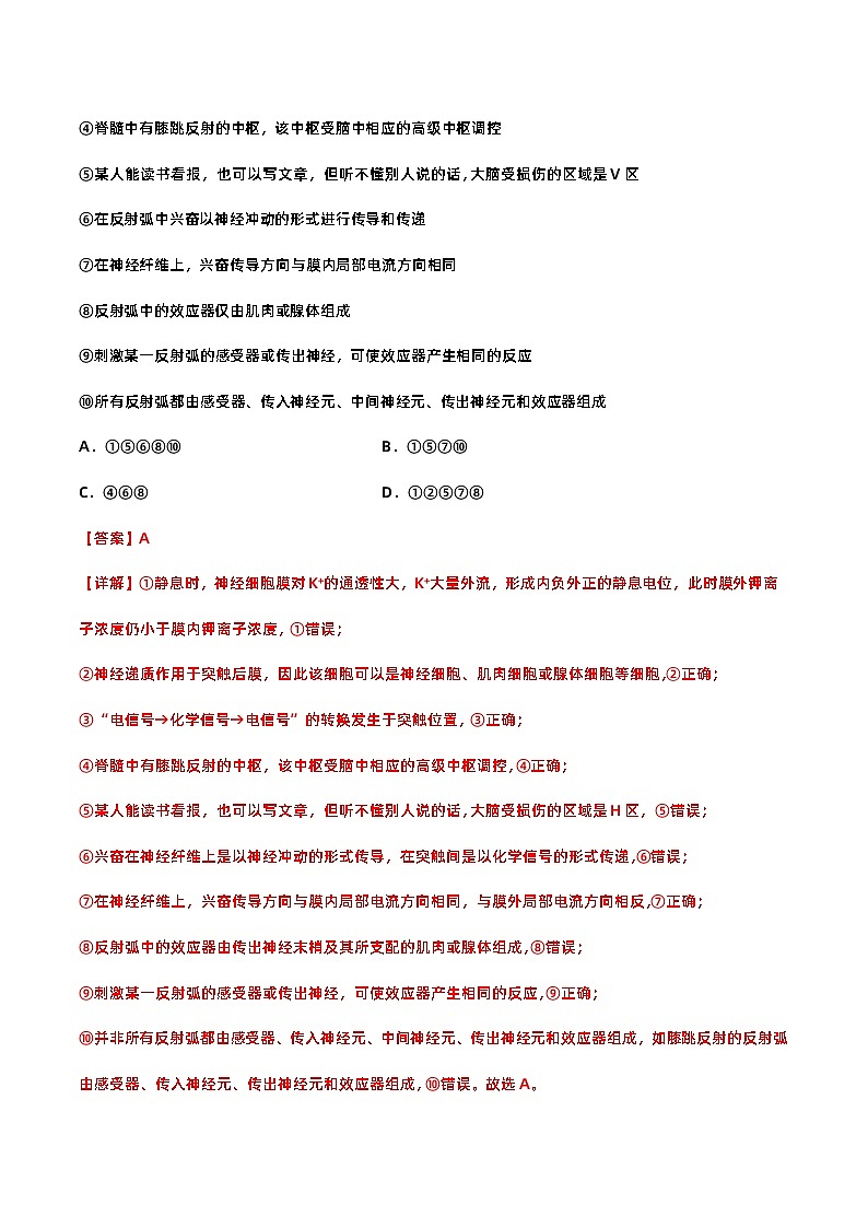 第二章+神经调节（单元复习课件+单元解读课件+单元知识清单+单元测试）-高二生物同步备课系列（人教版2019选择性必修1）02