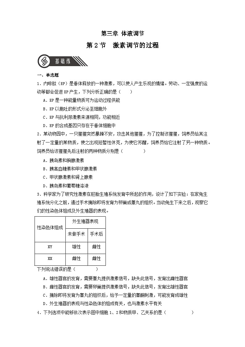 3.2+激素调节的过程（课件+教案+导学案+练习）-高二生物同步备课系列（人教版2019选择性必修1）01
