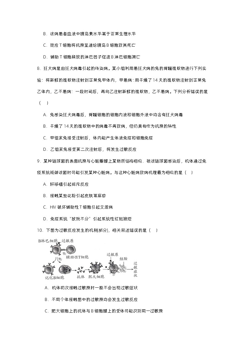 4.3 免疫失调（分层作业）（原卷版）第3页