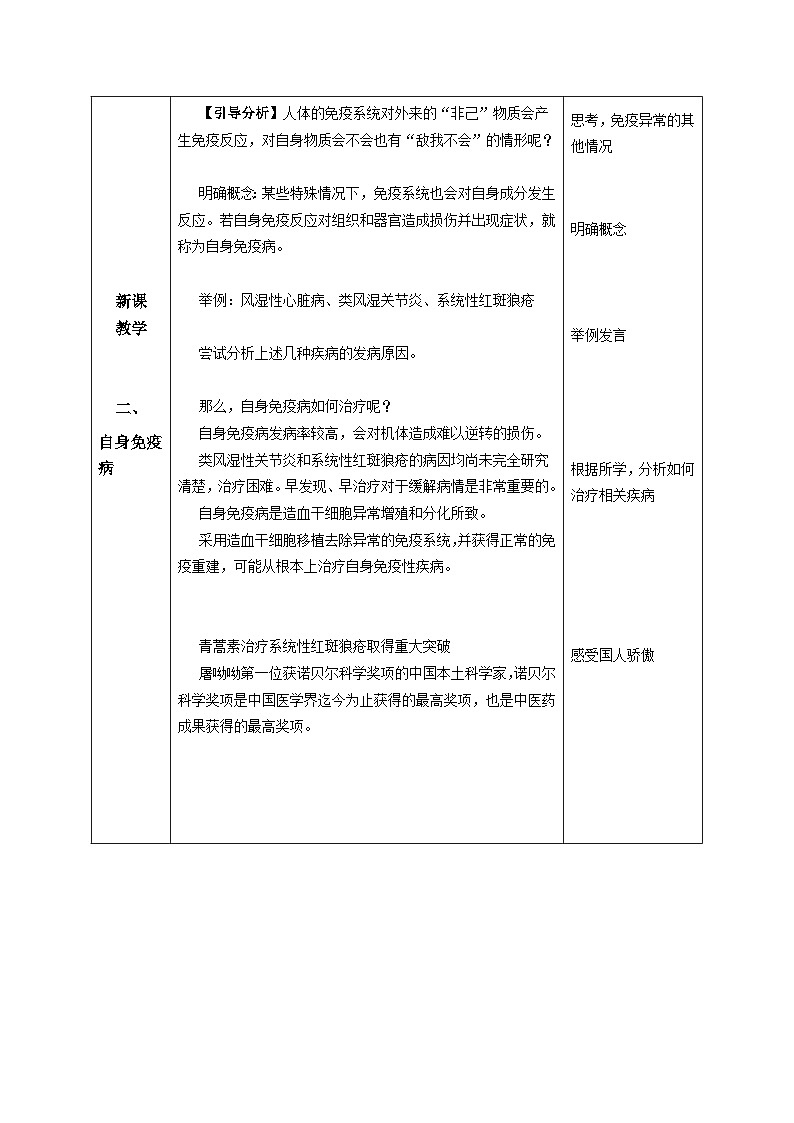 4.3+免疫失调（教学设计）-高二生物同步备课系列（人教版2019选择性必修1）第3页