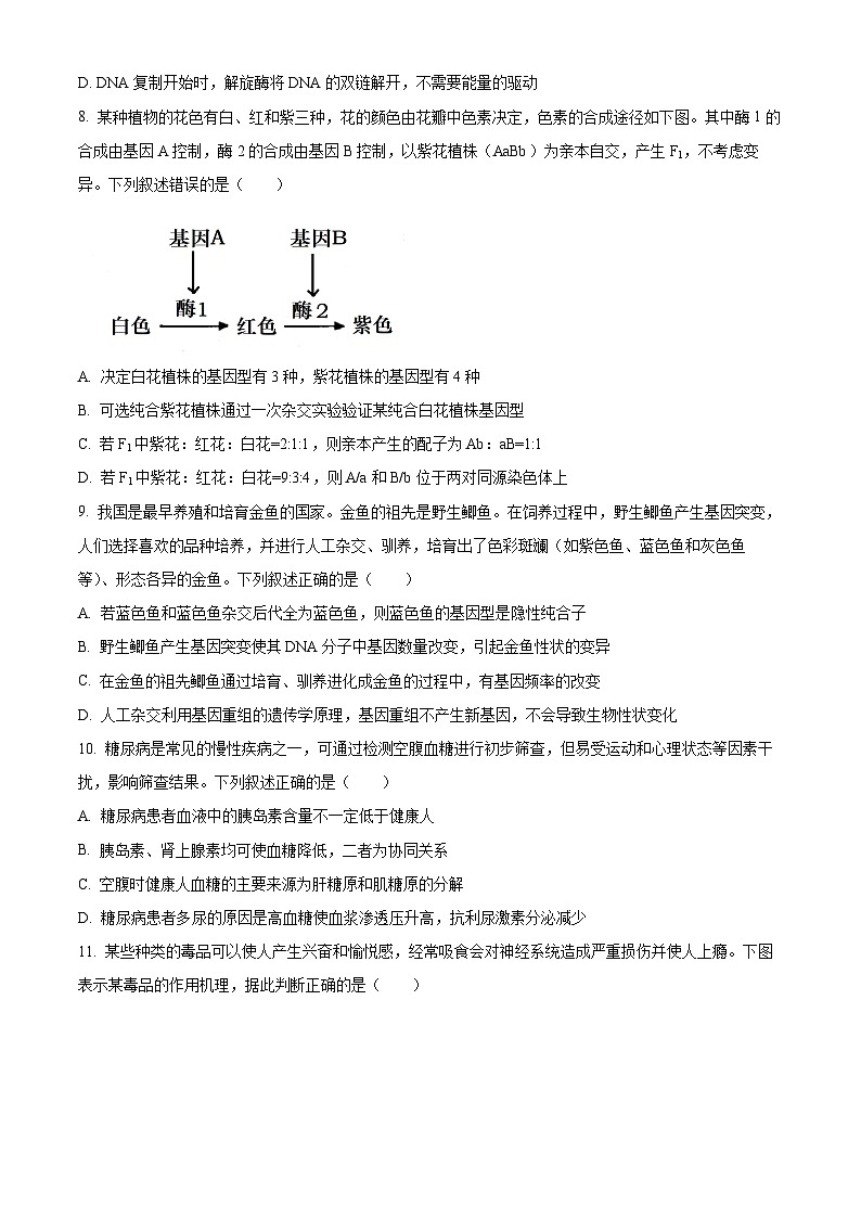 2024遵义高三上学期第一次质量监测生物含解析03