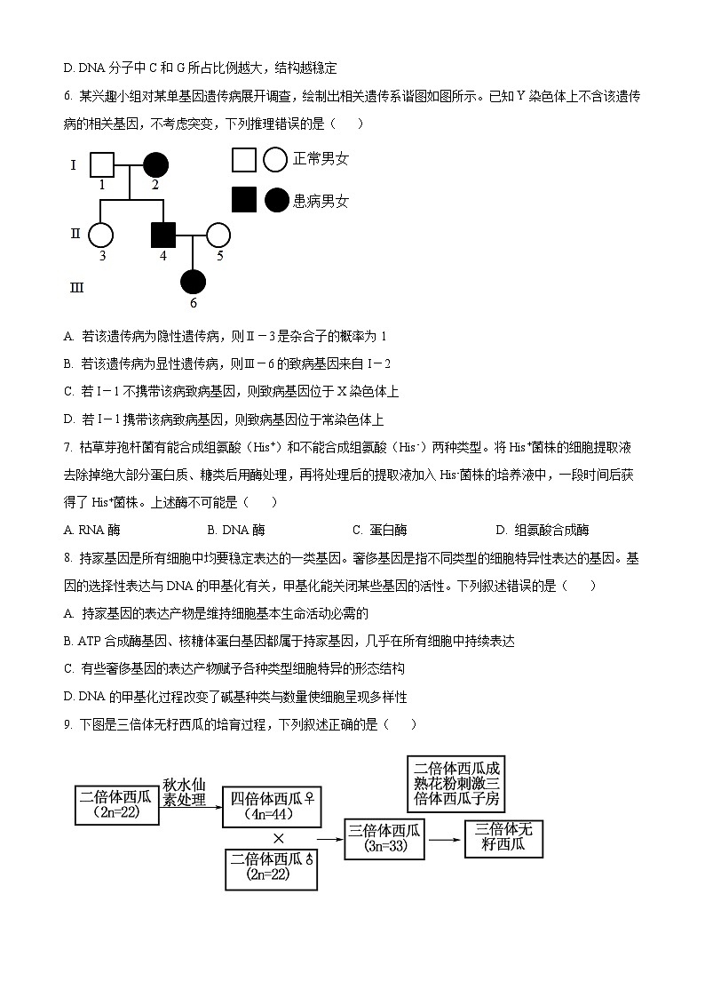广东省佛山市第四中学2023-2024学年高二生物上学期开学考试试题（Word版附解析）第2页
