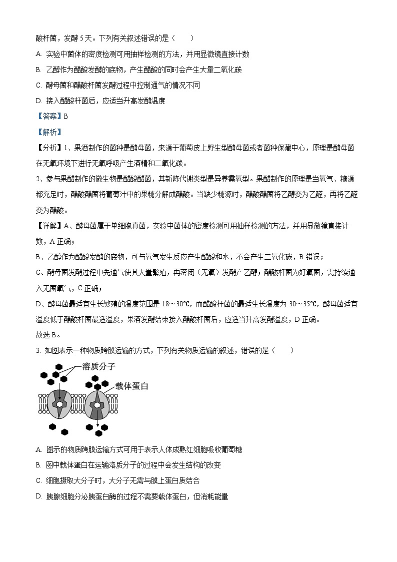 吉林省长春市东北师范大学附中2023-2024学年高三生物上学期10月考试试题（Word版附解析）02