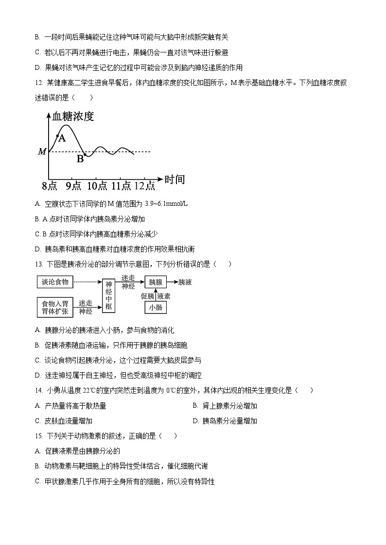四川省南充市南部县二中2023-2024学年高二10月月考生物试题无答案第3页