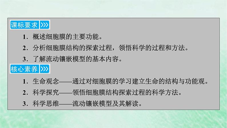 新教材适用2023_2024学年高中生物第3章细胞的基本结构第1节细胞膜的结构和功能课件新人教版必修1第3页