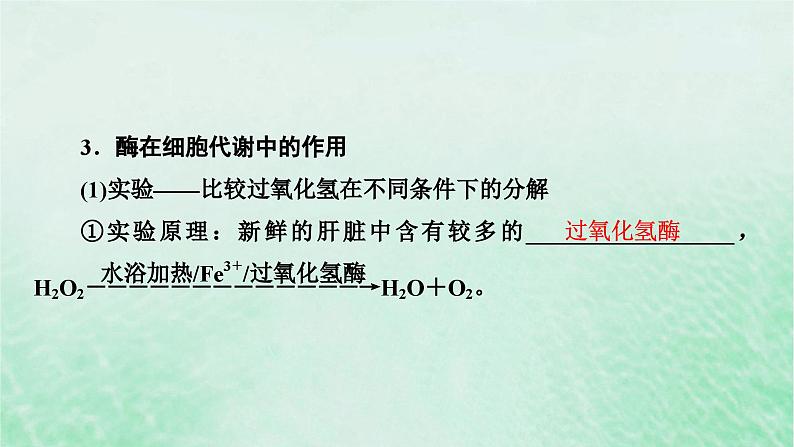 新教材适用2023_2024学年高中生物第5章细胞的能量供应和利用第1节降低化学反应活化能的酶第1课时酶的作用和本质课件新人教版必修108