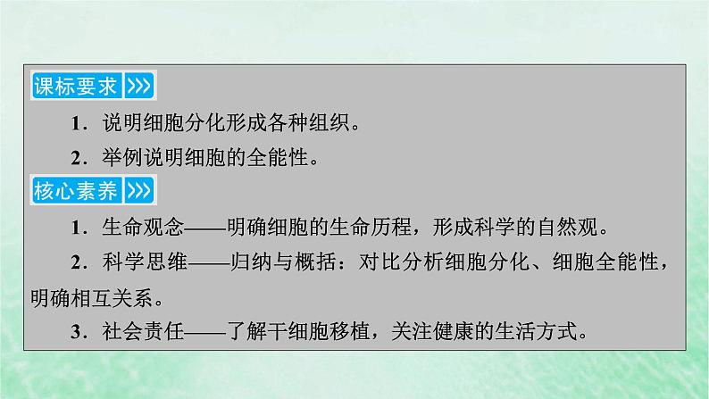 新教材适用2023_2024学年高中生物第6章细胞的生命历程第2节细胞的分化课件新人教版必修1第3页