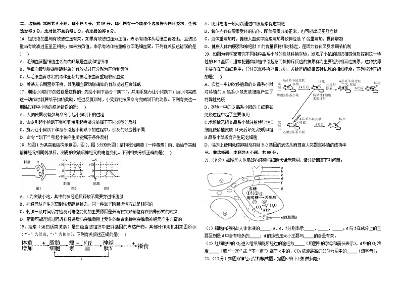 河南省漯河实验高级中学2023-2024学年高二上期期中考试生物试题第3页