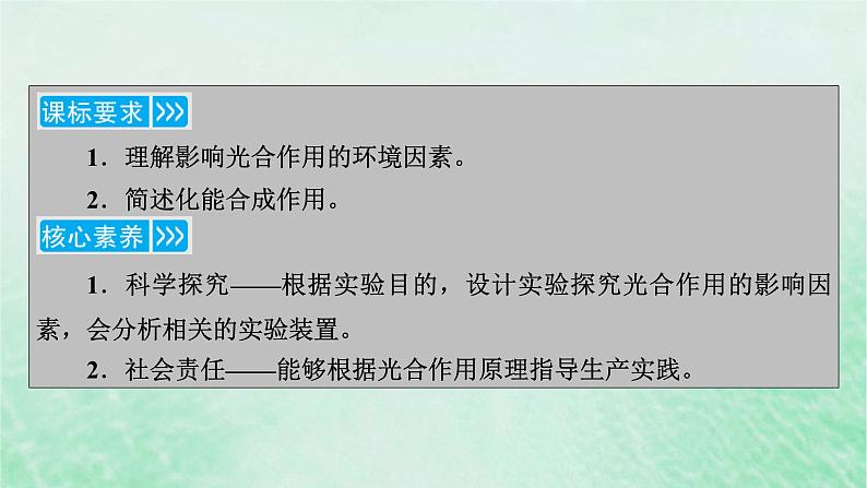 新教材适用2023_2024学年高中生物第5章细胞的能量供应和利用第4节光合作用与能量转化第3课时光合作用原理的应用课件新人教版必修103