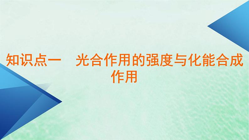 新教材适用2023_2024学年高中生物第5章细胞的能量供应和利用第4节光合作用与能量转化第3课时光合作用原理的应用课件新人教版必修105