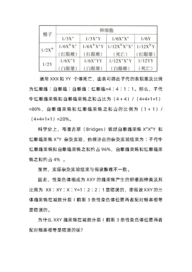备课素材：XXY产生配子的种类及其比例  高中生物人教版必修2第2页
