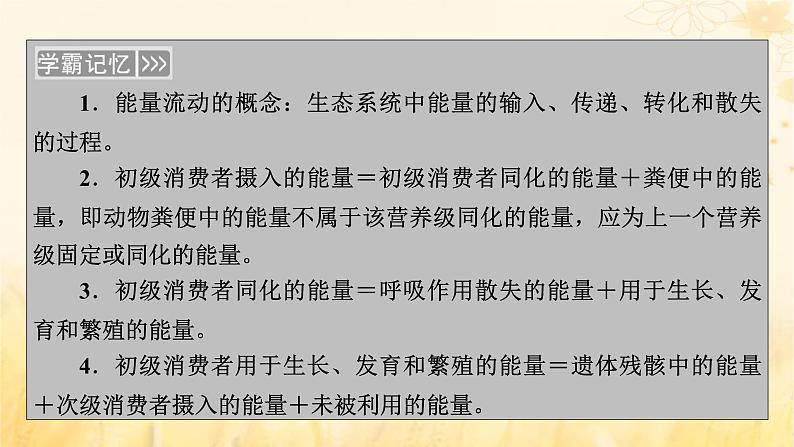 新教材适用2023_2024学年高中生物第3章生态系统及其稳定性第2节生态系统的能量流动课件新人教版选择性必修204