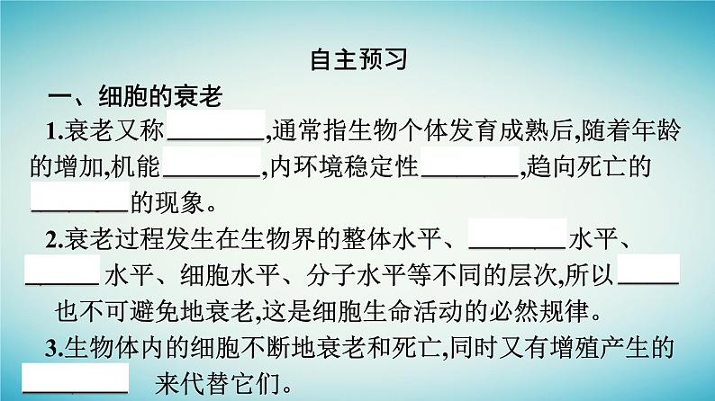 广西专版2023_2024学年新教材高中生物第4章细胞的生命历程第3节细胞凋亡是编程性死亡课件浙科版必修106