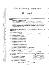 甘肃省酒泉市四校联考2023-2024学年高一上学期11月期中生物试题