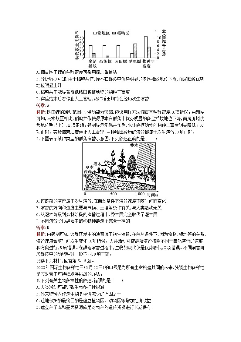 浙江专版2023_2024学年新教材高中生物综合检测B卷浙科版选择性必修2第2页