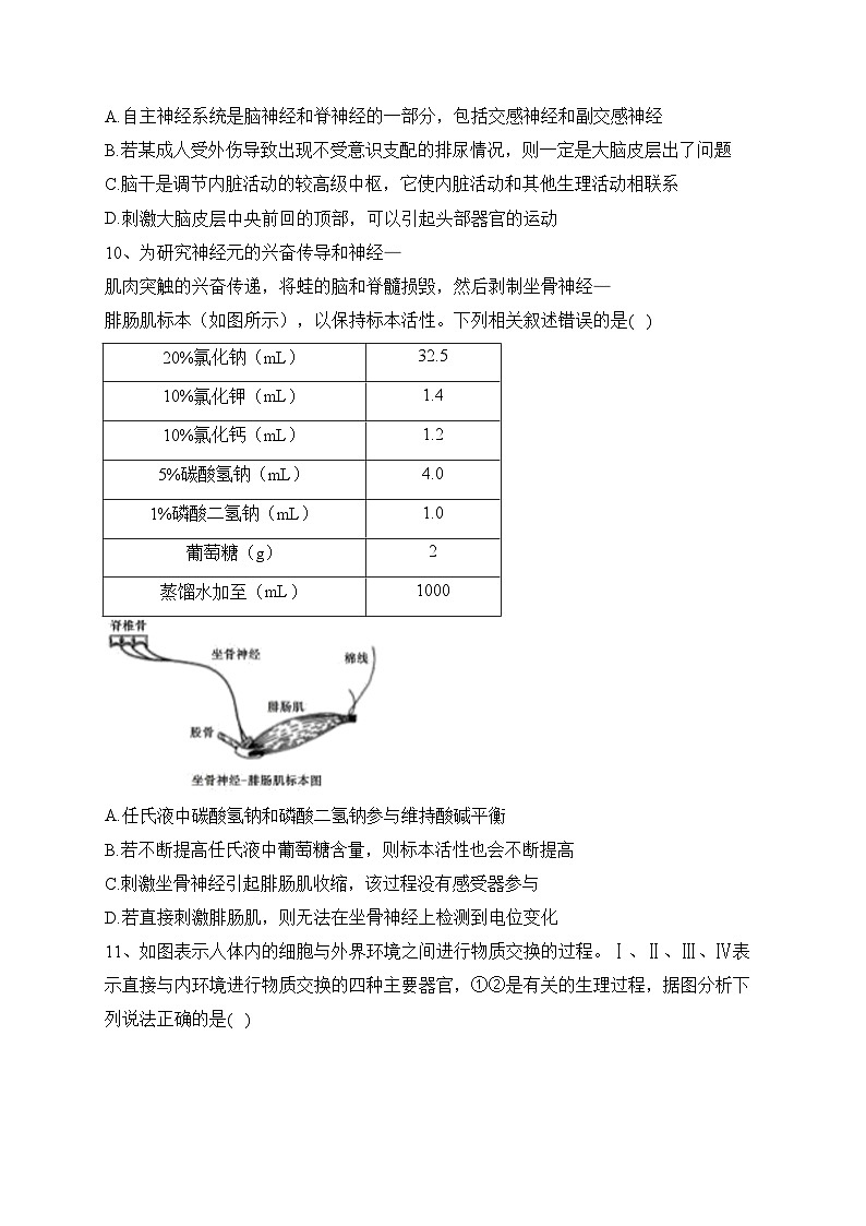 黑龙江省龙西北高中名校2023-2024学年高二上学期9月月考生物试卷(含答案)第3页