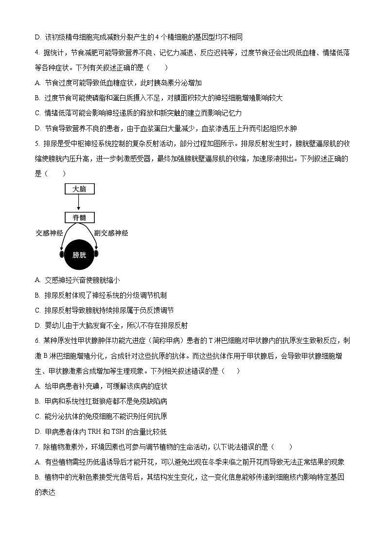 广东省东莞市第四中学2023-2024学年高三上学期10月月考生物第2页