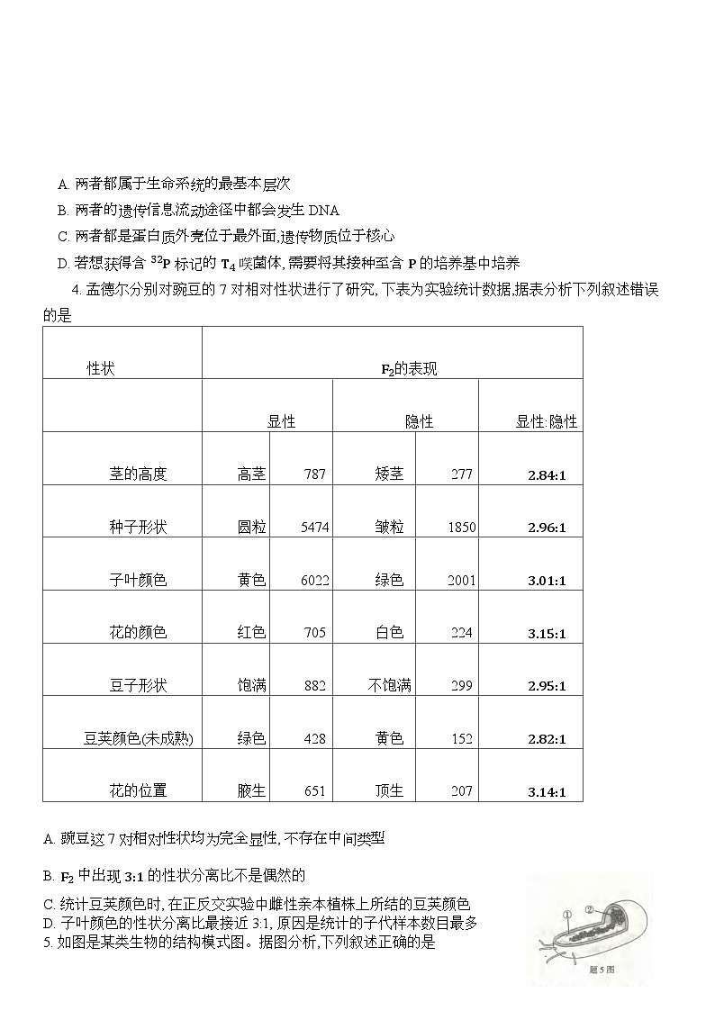 2024重庆市南开中学高三上学期11月月考试题生物含解析第2页