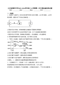 江苏省泰州中学2023-2024学年高二上学期第一次月度检测生物试卷(含答案)