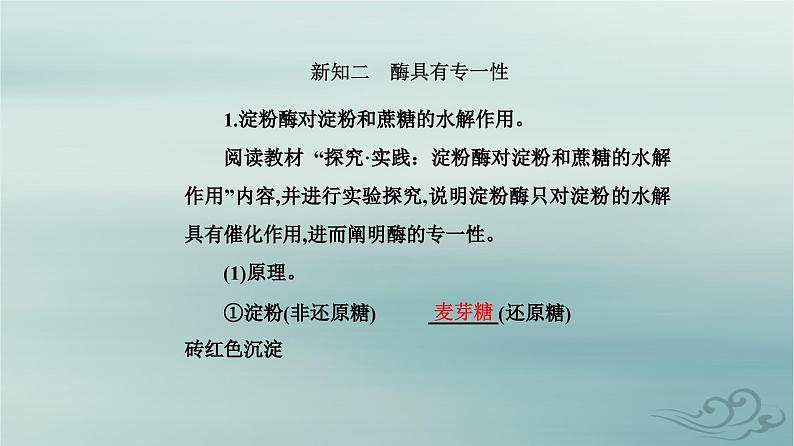 2023_2024学年新教材高中生物第5章细胞的能量供应和利用第1节降低化学反应活化能的酶第2课时酶的特性课件新人教版必修105