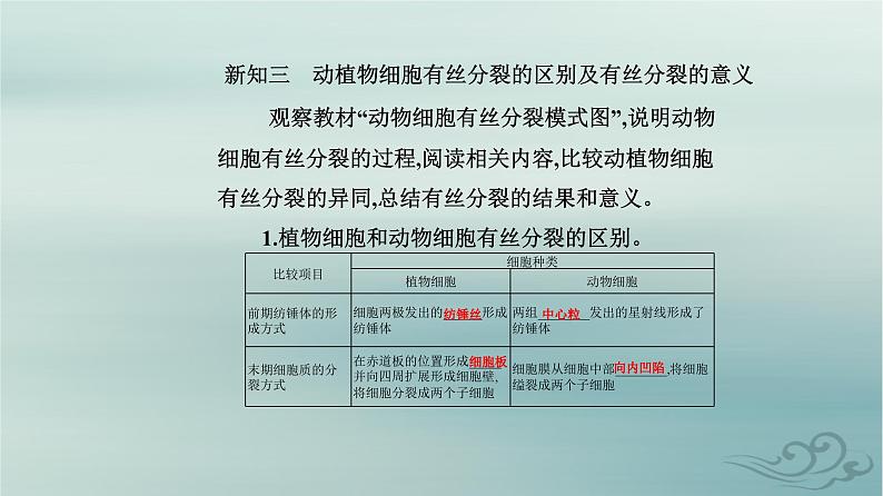 2023_2024学年新教材高中生物第6章细胞的生命历程第1节细胞的增殖课件新人教版必修108