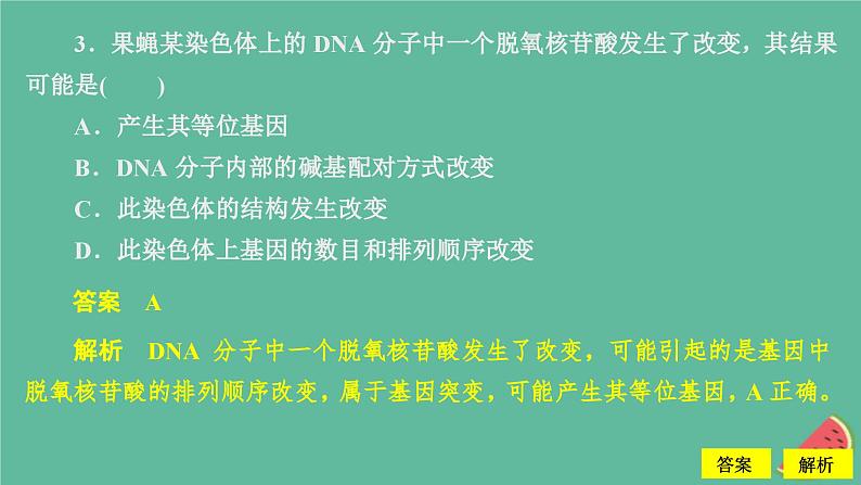 2023年新教材高中生物第5章基因突变及其他变异水平测试课件新人教版必修2第5页